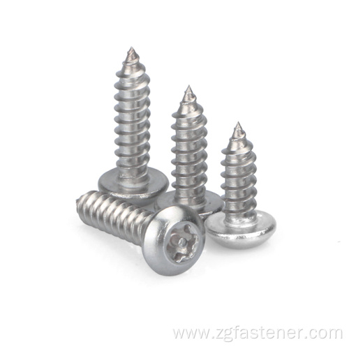 Stainless steel Pan head plum anti-theft tappping screw